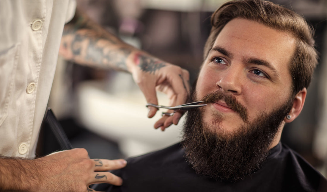 barber trimming Mustache