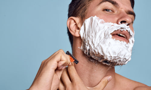 man shaving