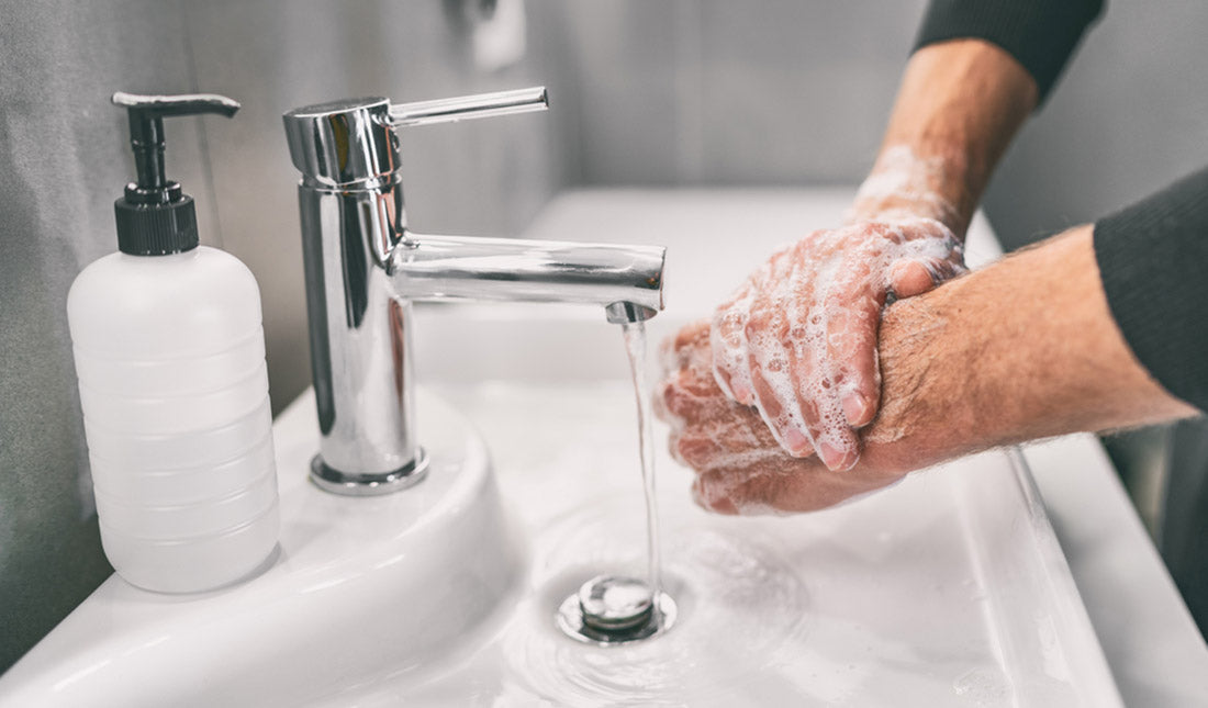 washing hands